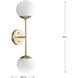 Haas 2 Light 5.87 inch Brushed Bronze Wall Bracket Wall Light, Design Series
