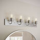 Merry 4 Light 30 inch Brushed Nickel Bath Vanity Wall Light
