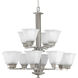 North Park 12 Light 27.25 inch Brushed Nickel Chandelier Ceiling Light
