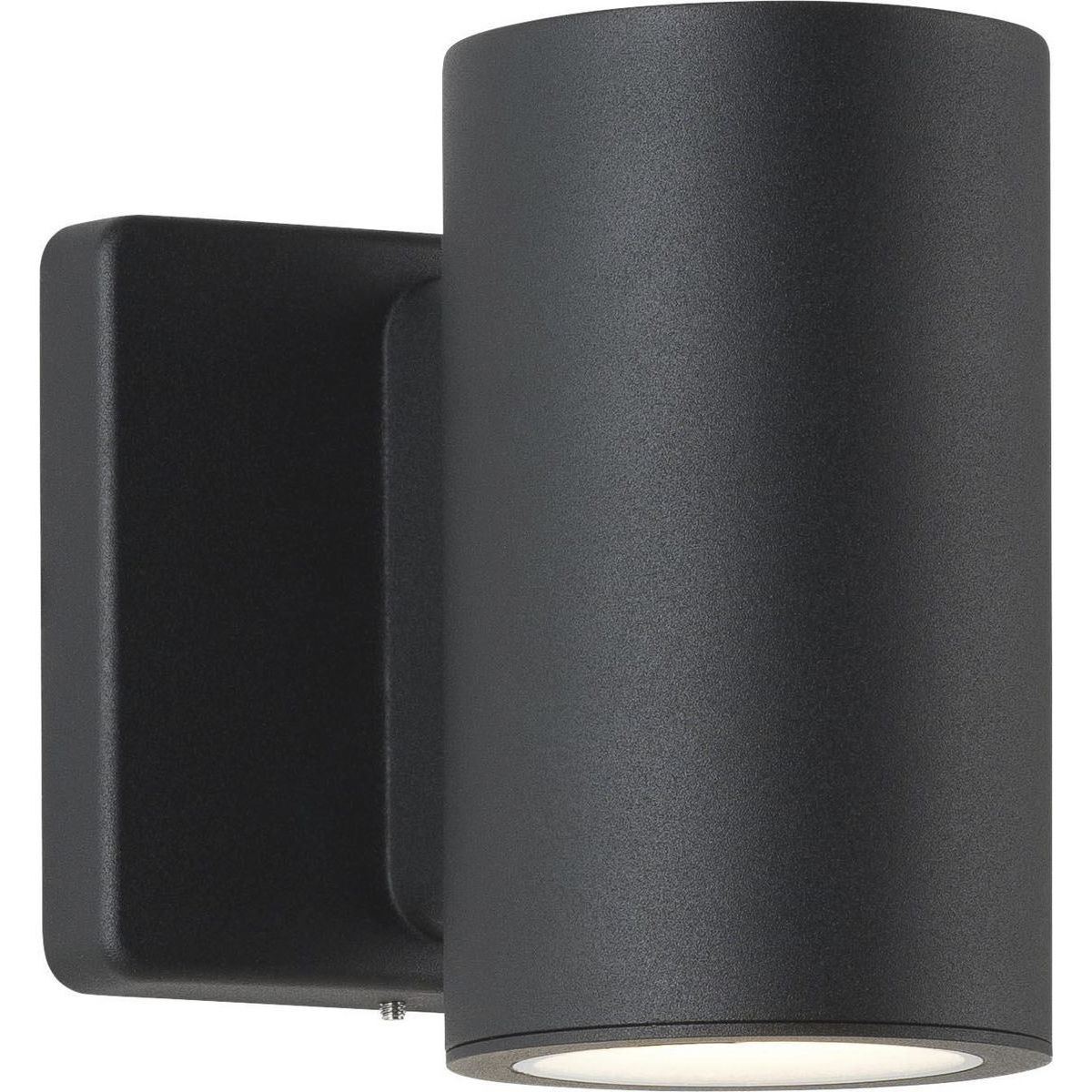 Cylinders LED 5.63 inch Black Outdoor Wall Mount Downlight Cylinder, Progress LED