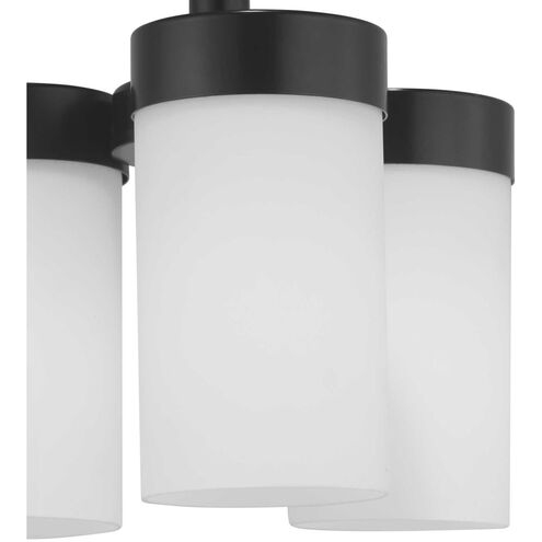Elevate 3 Light 12 inch Matte Black Semi-Flush Mount Ceiling Light, Design Series