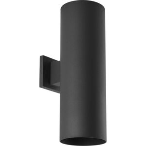 6IN CYL RNDS LED 18 inch Black Up/Down Outdoor Wall Light, Progress LED