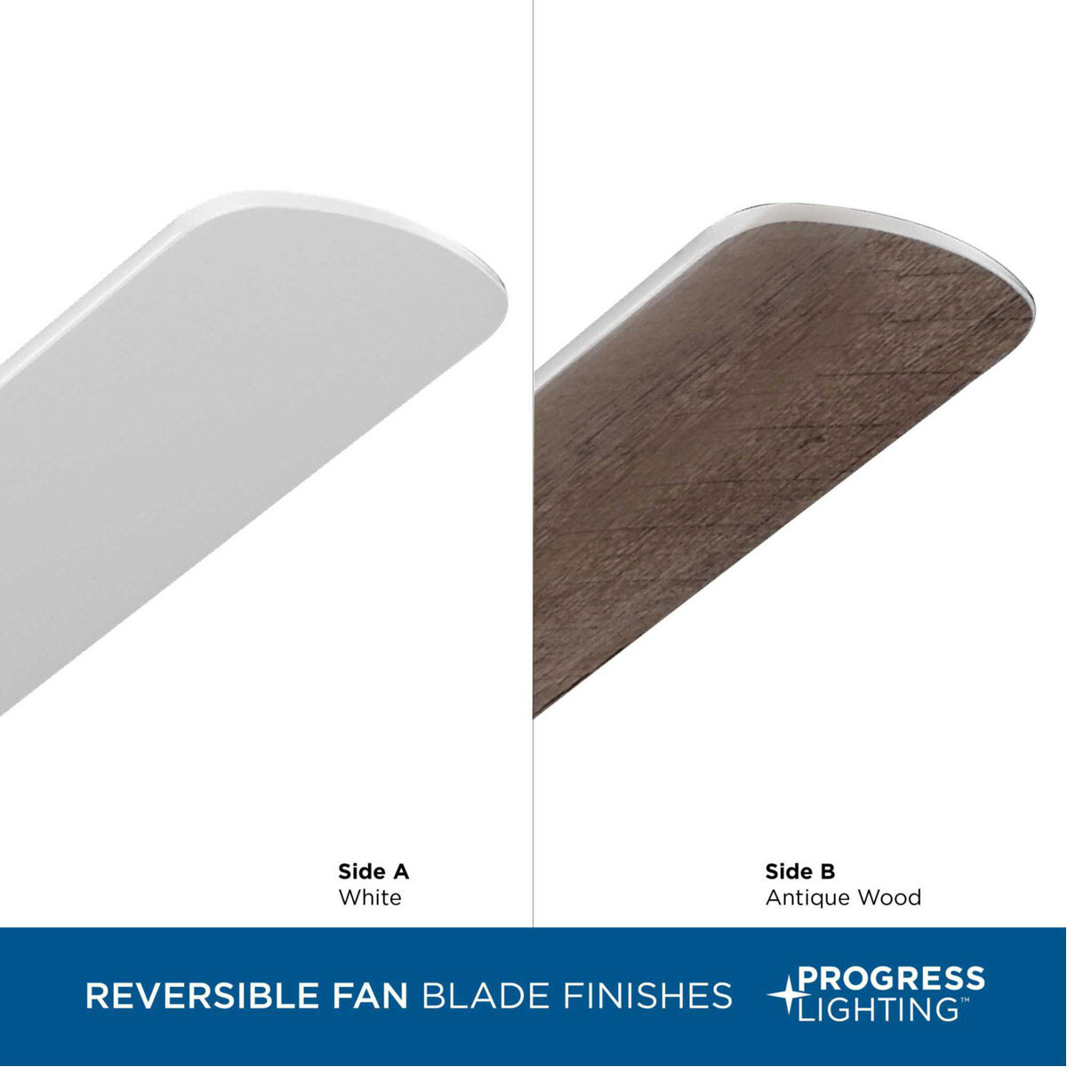 AirPro Builder 52 inch White with White/Antique Wood Blades Ceiling Fan