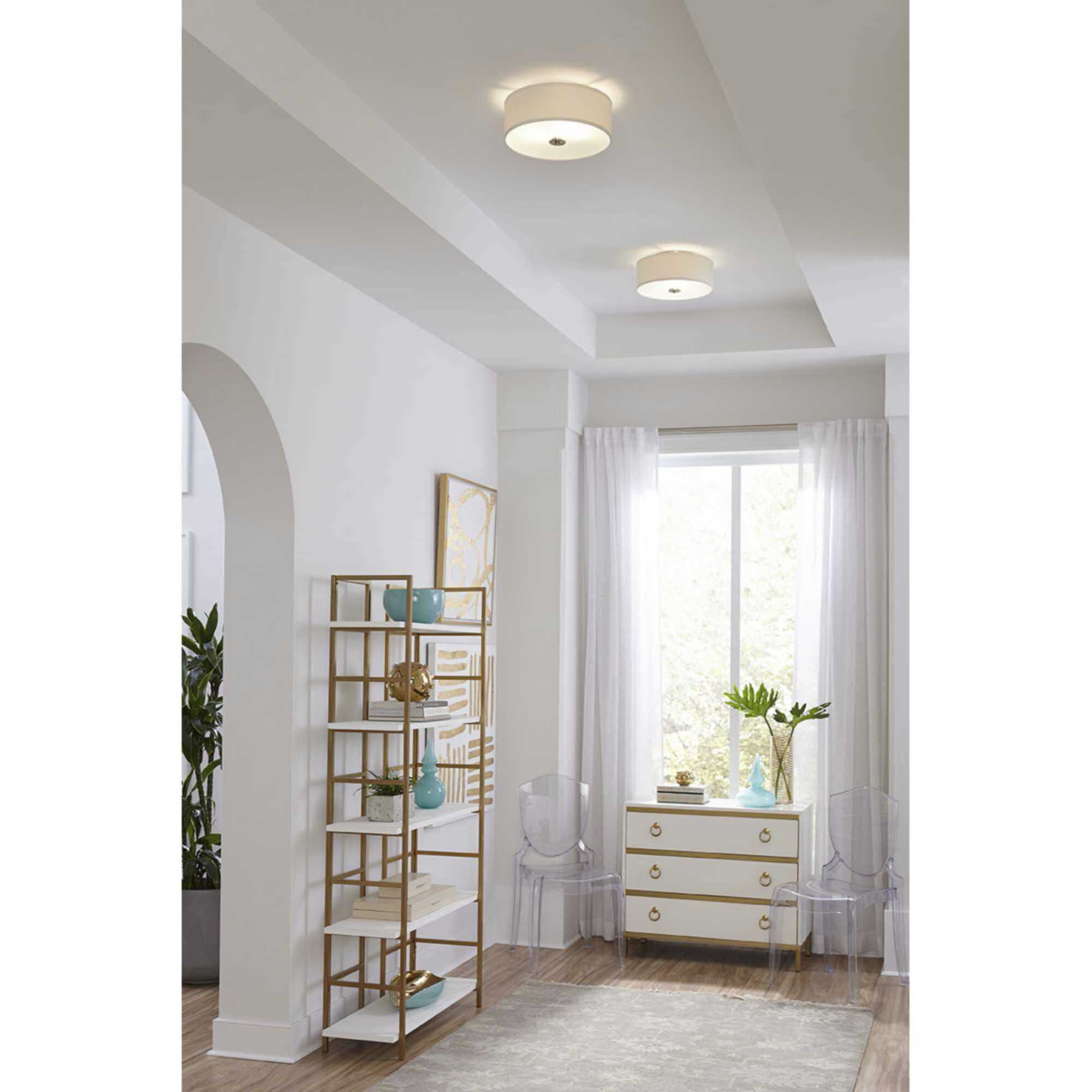 Inspire LED LED 13 inch Brushed Nickel Flush Mount Ceiling Light, Progress LED