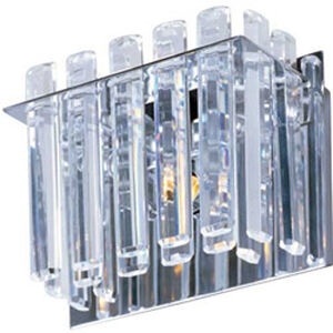 Facets 1 Light 7.5 inch Polished Chrome Bath Light Wall Light