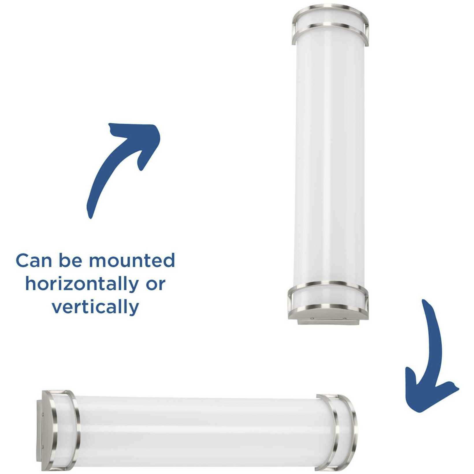 LED Bath Light LED 24 inch Brushed Nickel Bath Vanity Wall Light, Progress LED