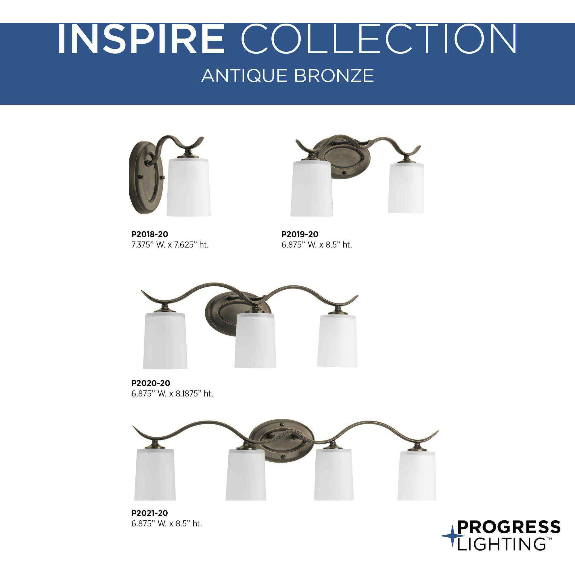 Inspire 1 Light 5 inch Antique Bronze Bath Vanity Wall Light