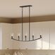 Jheni 5 Light 46 inch Matte Black Linear Chandelier Ceiling Light
