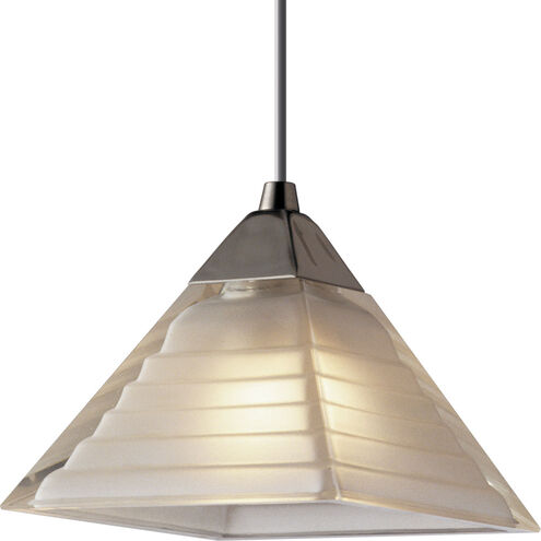 Illuma-Flex 1 Light Low Volt Brushed Nickel Flex Track Fixture Ceiling Light in Pyramid White