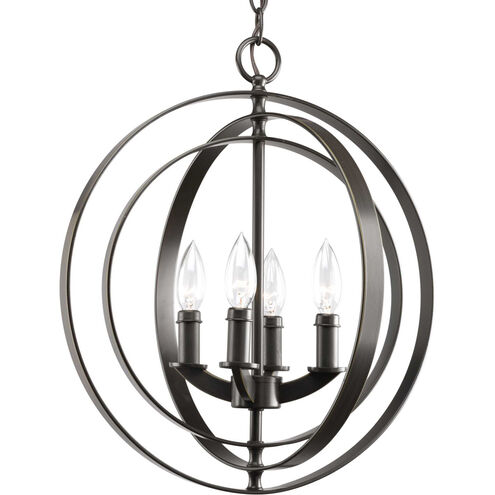 Equinox 4 Light 16 inch Antique Bronze Foyer Pendant Ceiling Light