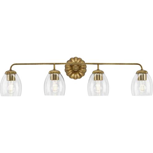 Quillan 4 Light 33.62 inch Gold Ombre Bathroom Vanity Light Wall Light