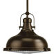 Fresnel Lens LED 16 inch Oil Rubbed Bronze Pendant Ceiling Light, Progress LED