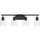 Reines 4 Light 31.75 inch Matte Black Bath Vanity Wall Light