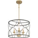 Landree 3 Light 18 inch Matte Black Chandelier Ceiling Light