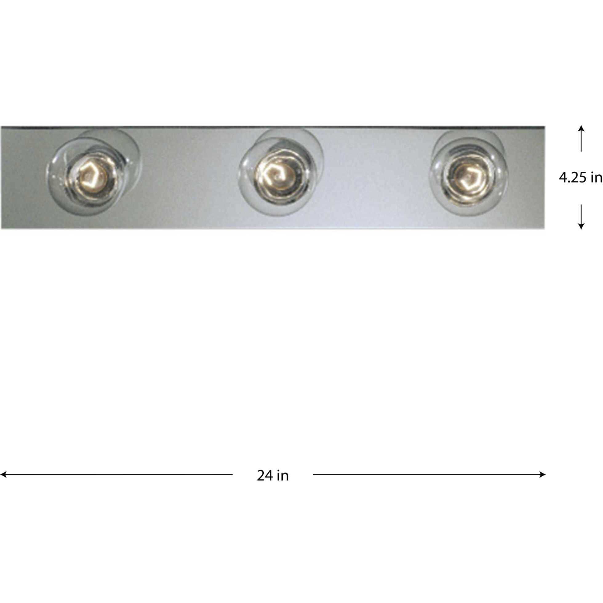 Broadway 3 Light 24 inch Polished Chrome Bath Vanity Wall Light