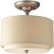 Ashbury 2 Light 10 inch Silver Ridge Semi-Flush Mount Ceiling Light