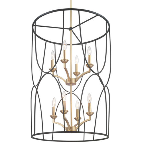 Landree 8 Light 23 inch Matte Black Foyer Pendant Ceiling Light