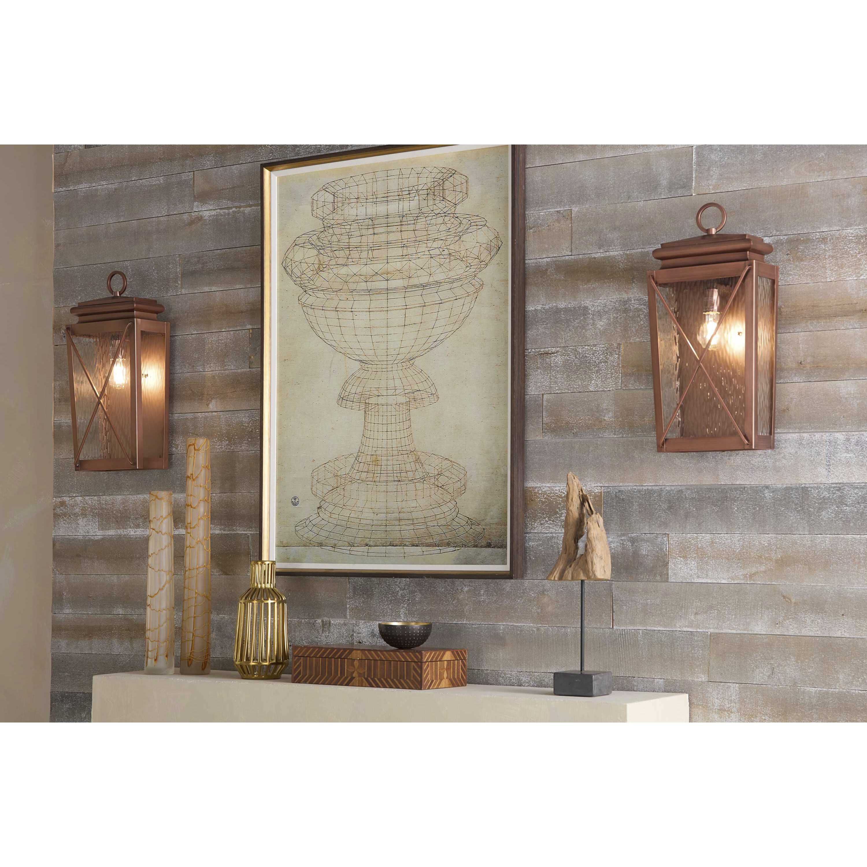 Progress Lighting Wakeford One Light Wall Lantern in Antique Copper