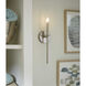 Metro 1 Light 6 inch Brushed Nickel Wall Sconce Wall Light, Design Series