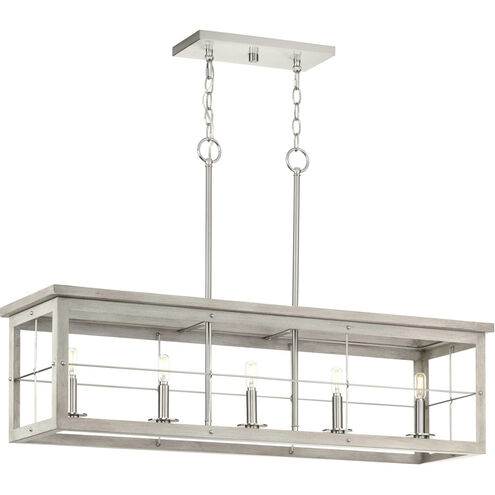 Hedgerow 5 Light 40 inch Brushed Nickel Island Chandelier Ceiling Light