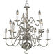 Americana 15 Light 26 inch Brushed Nickel Chandelier Ceiling Light