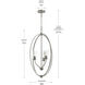 Jheni 3 Light 18 inch Brushed Nickel Foyer Pendant Ceiling Light