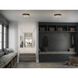 Dome Glass CTC 2 Light 13.25 inch Forged Black Flush Mount Ceiling Light in Alabaster Glass