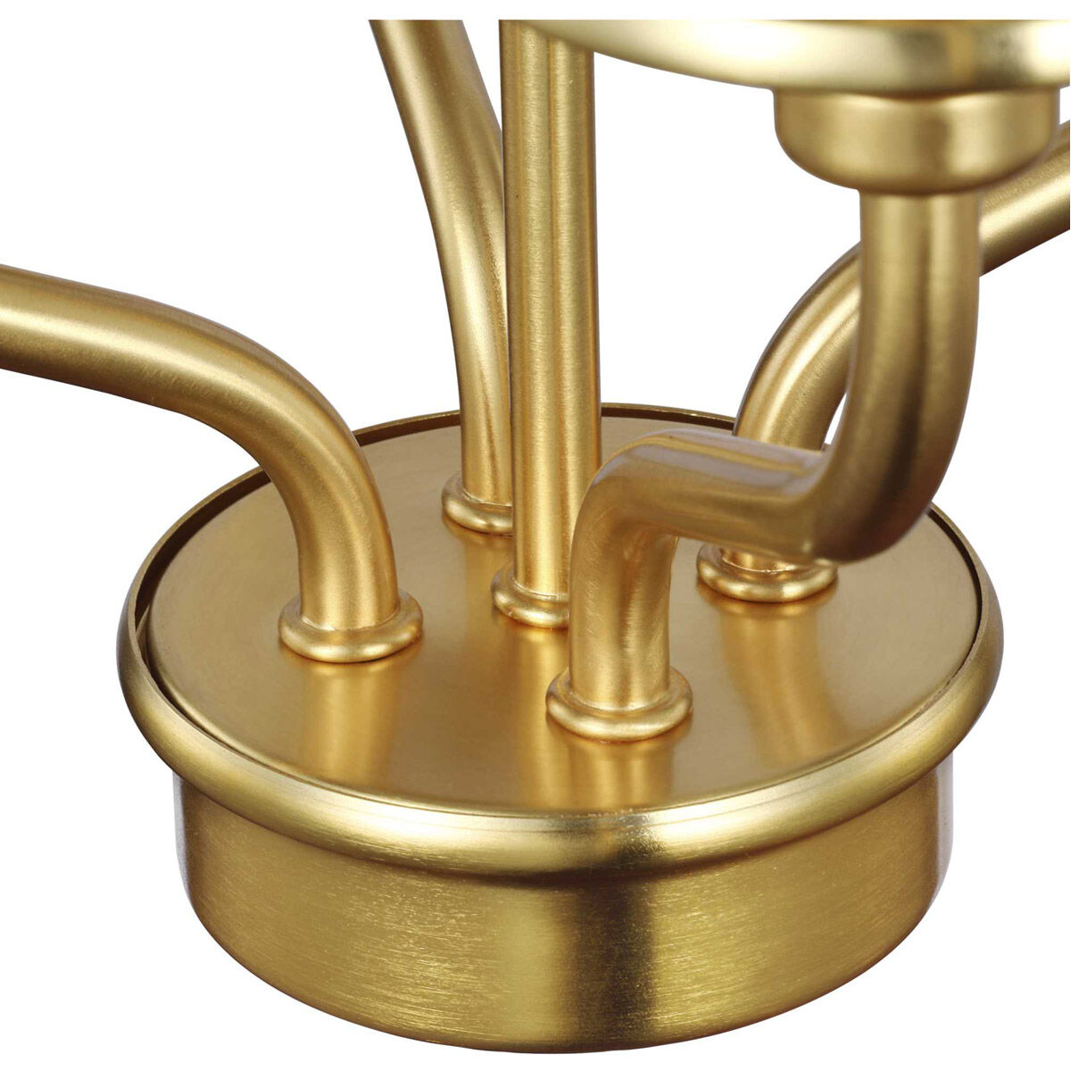 Bonita 4 Light 23 inch Satin Brass Foyer Chandelier Ceiling Light, Design Series