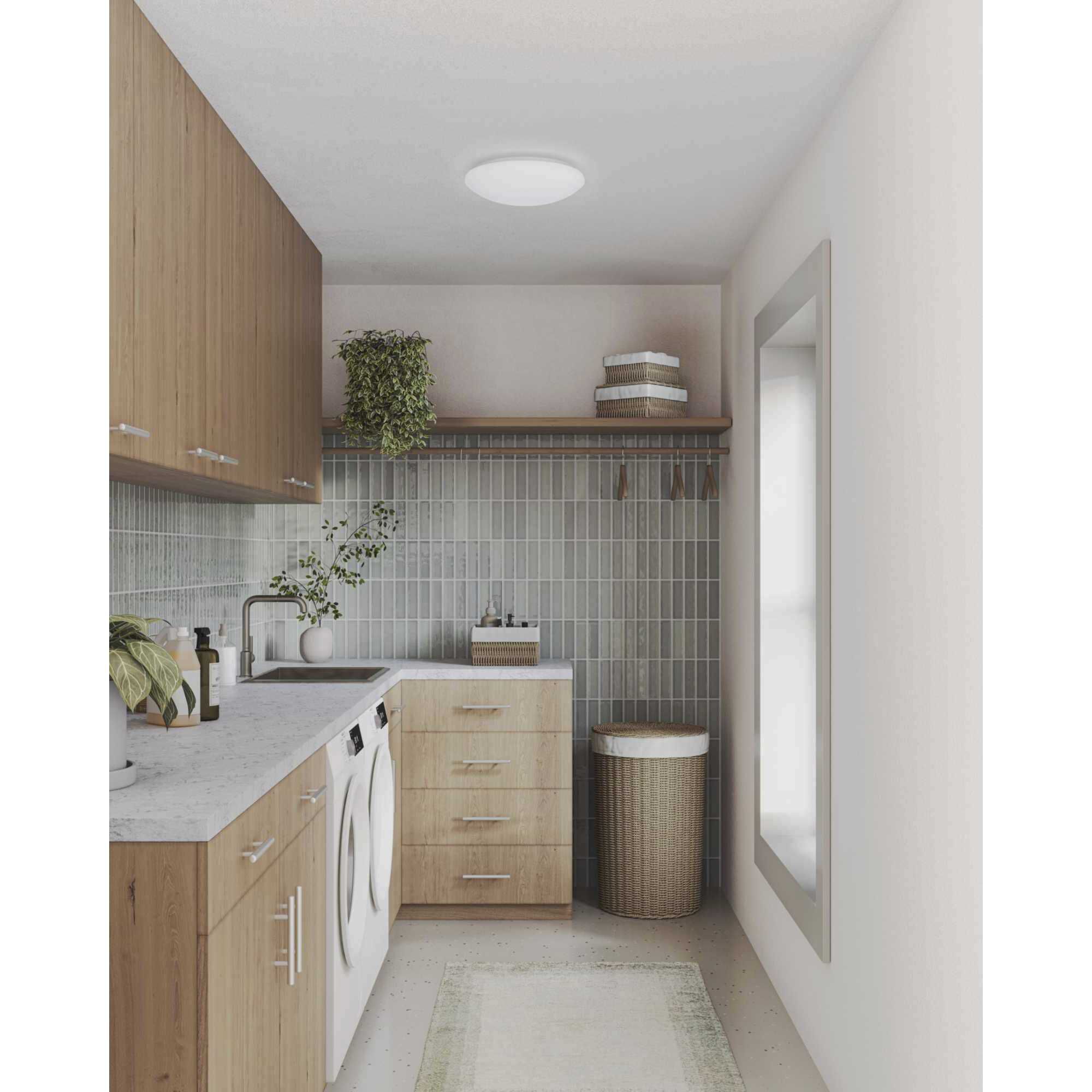 Cloud LED LED 13.78 inch White Flush Mount Ceiling Light, Medium, Progress LED