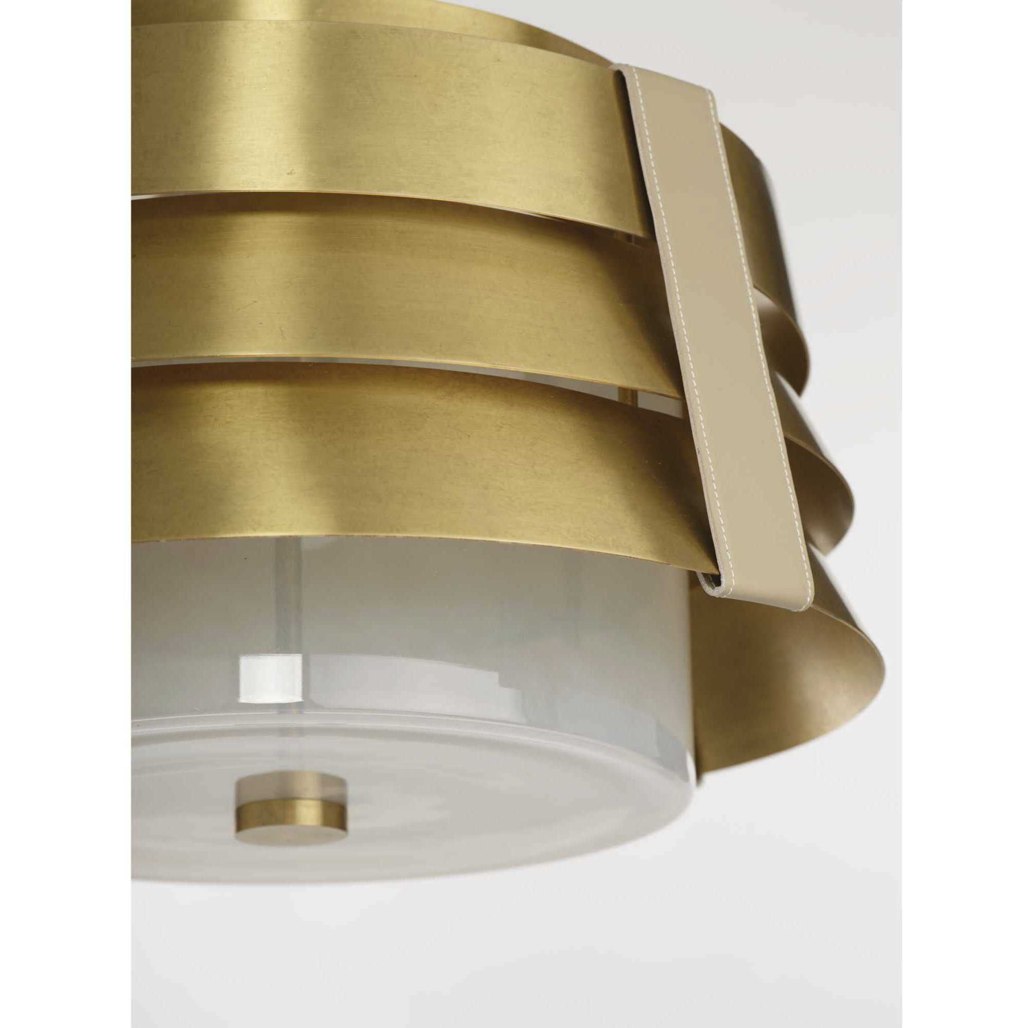 Point Dume™ Sandbar 3 Light 21.25 inch Brushed Brass Pendant Ceiling Light, Design Series