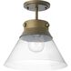 Point Dume™ Tapia Trail 1 Light 11.75 inch Aged Brass Semi-Flush Convertible Ceiling Light, Design Series