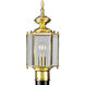 BrassGUARD 1 Light 16 inch Polished Brass Outdoor Post Lantern