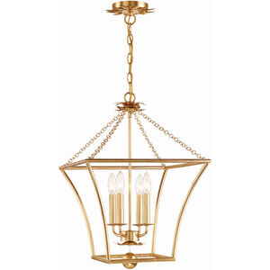 Broche 4 Light 16.00 inch Mini Chandelier