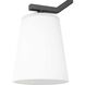 Vertex 3 Light 18 inch Matte Black Convertible Chandelier Ceiling Light