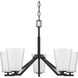 Vertex 5 Light 22.5 inch Matte Black Chandelier Ceiling Light