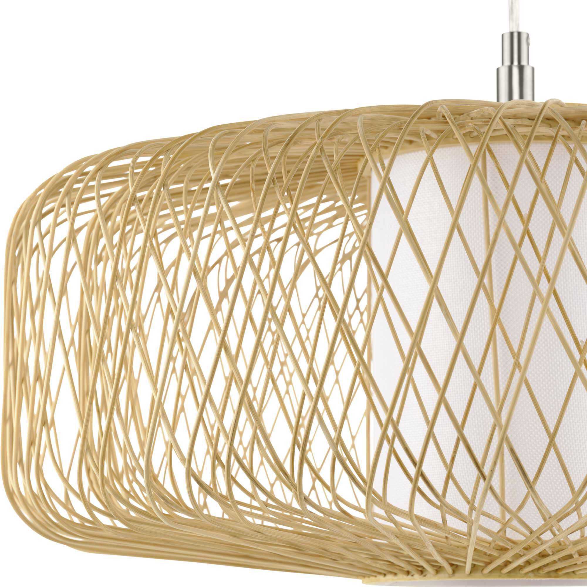 Cordova 1 Light 22 inch Natural Rattan Pendant Ceiling Light, Design Series