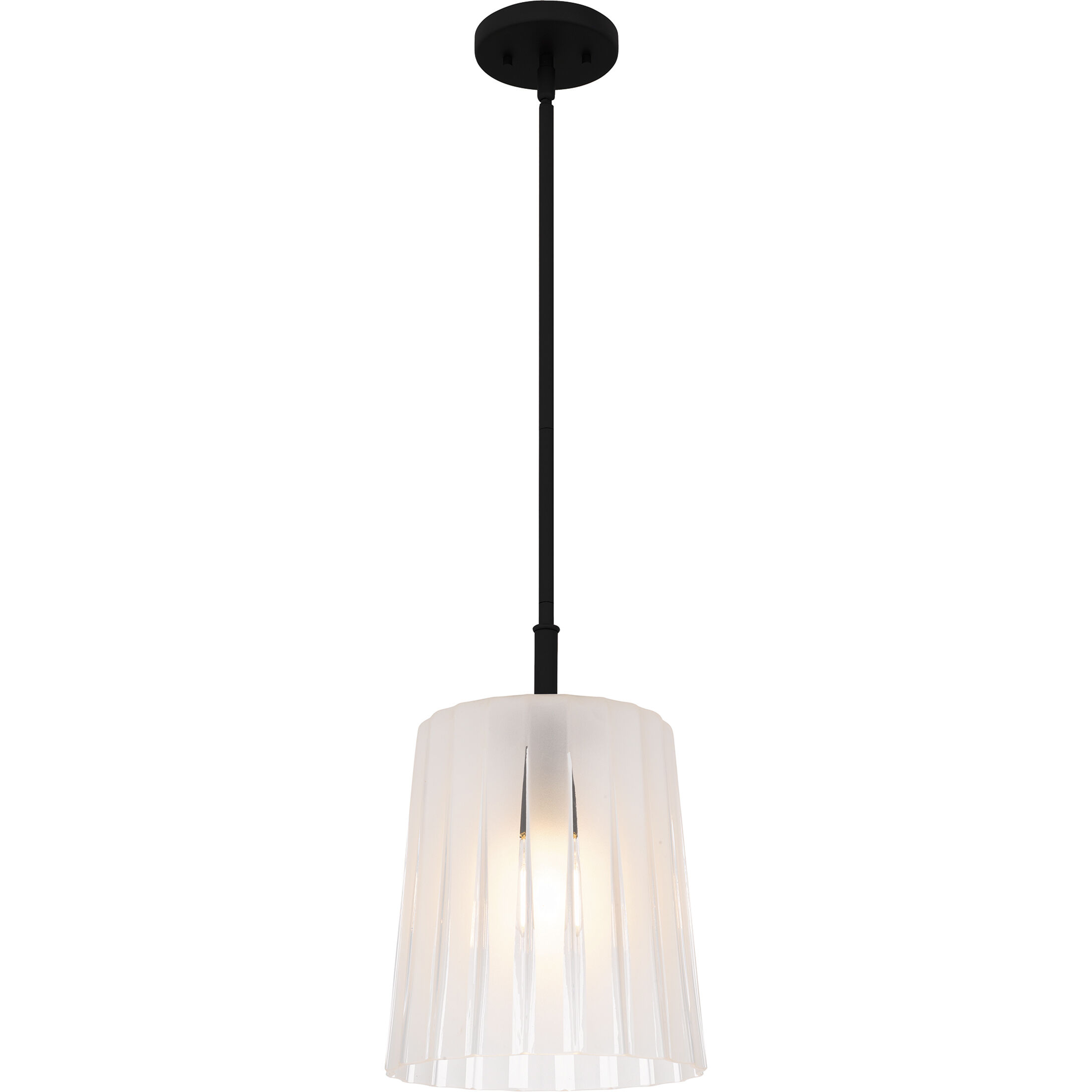 Gray 1 Light 10 inch Matte Black Mini Pendant Ceiling Light, Small