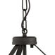 Lieon 3 Light 21 inch Antique Bronze Convertible Pendant Ceiling Light