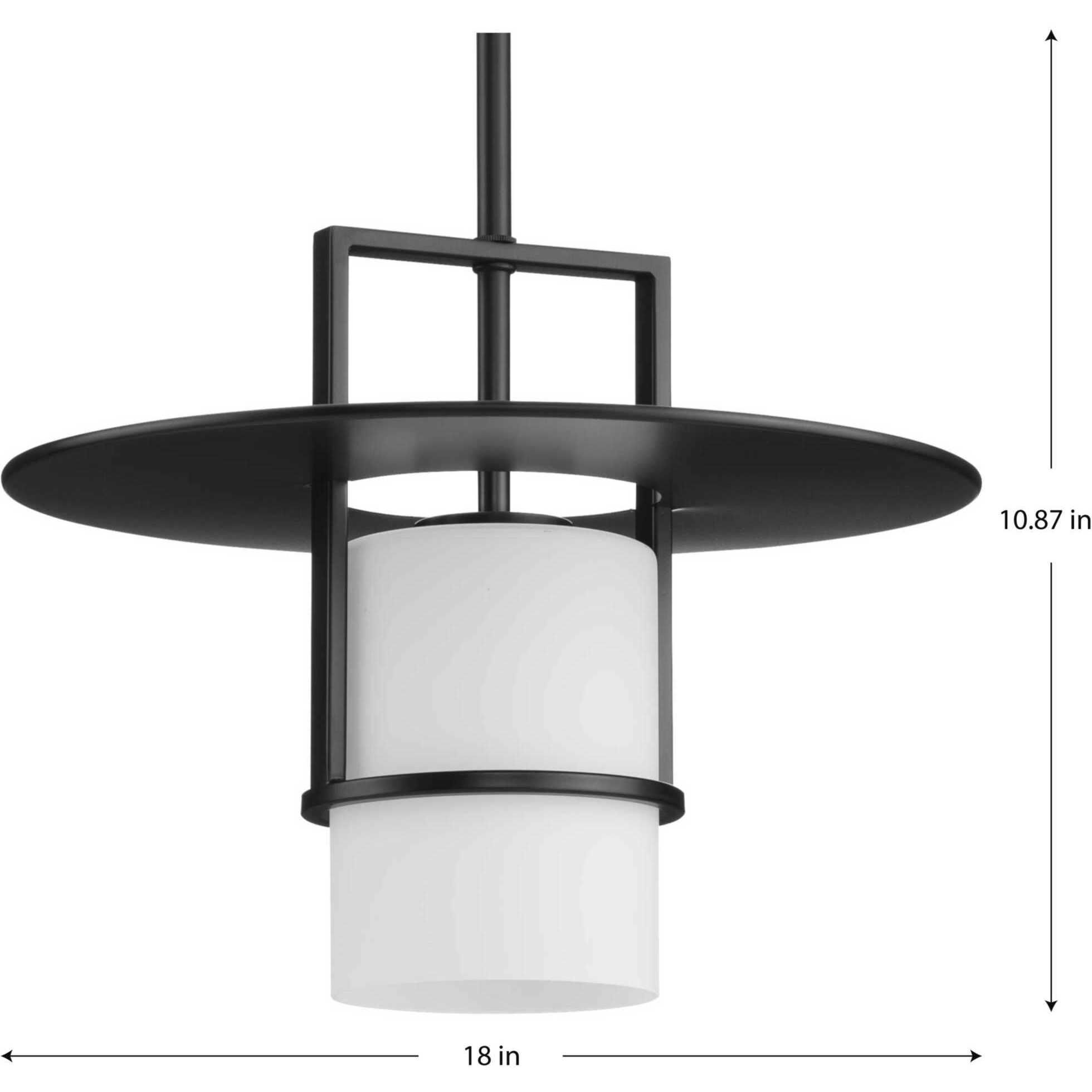 Mystic 1 Light 14 inch Matte Black Pendant Ceiling Light