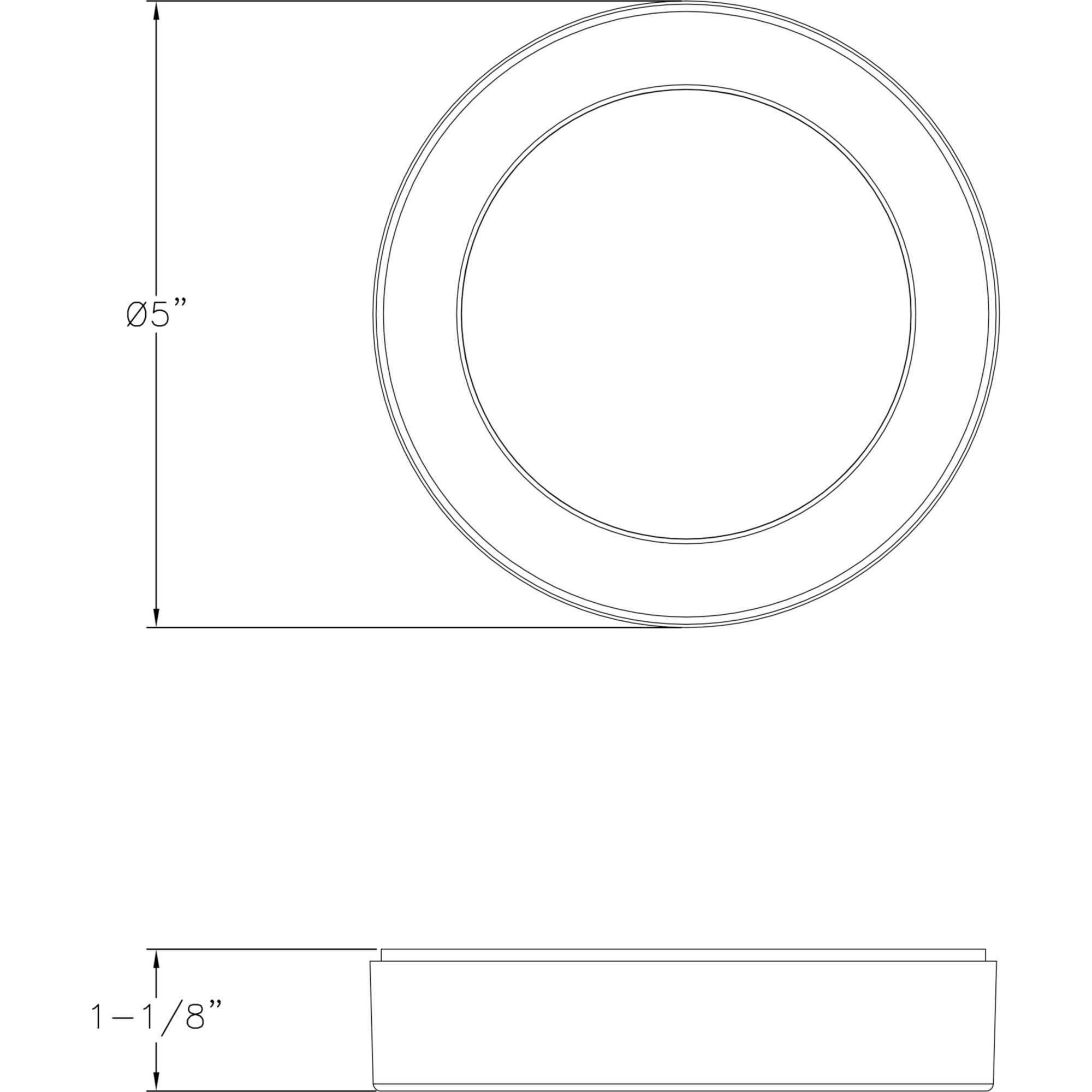 Everlume LED 5 inch White Edgelit Round Flush Mount Ceiling Light, Progress LED