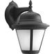 Westport LED LED 15 inch Textured Black Outdoor Wall Lantern in Integrated LED, Etched Seeded, Large, Progress LED