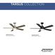 Tarsus 52 inch Matte Black with Matte Black/Rustic Charcoal Blades Ceiling Fan, Progress LED