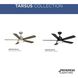 Tarsus 52 inch Brushed Nickel with Silver/Chestnut Blades Ceiling Fan, Progress LED