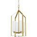 Vertex 4 Light 15 inch Brushed Gold Foyer Light Ceiling Light