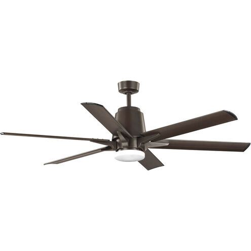 Arlo 60 inch Architectural Bronze Indoor/Outdoor Ceiling Fan, Progress LED