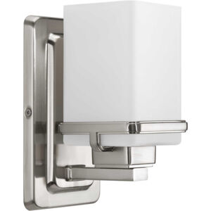 Metric 1 Light 5 inch Brushed Nickel Bath Vanity Wall Light, Design Series