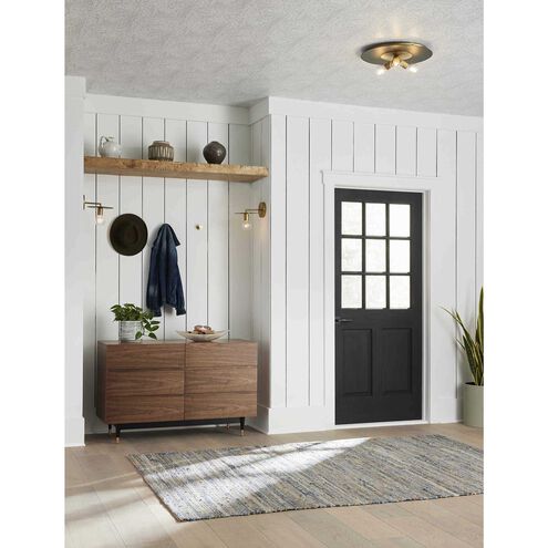 Trimble 3 Light 18 inch Brushed Bronze Flush Mount Ceiling Light, Design Series