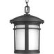 Wish 1 Light 9 inch Textured Black Outdoor Hanging Lantern