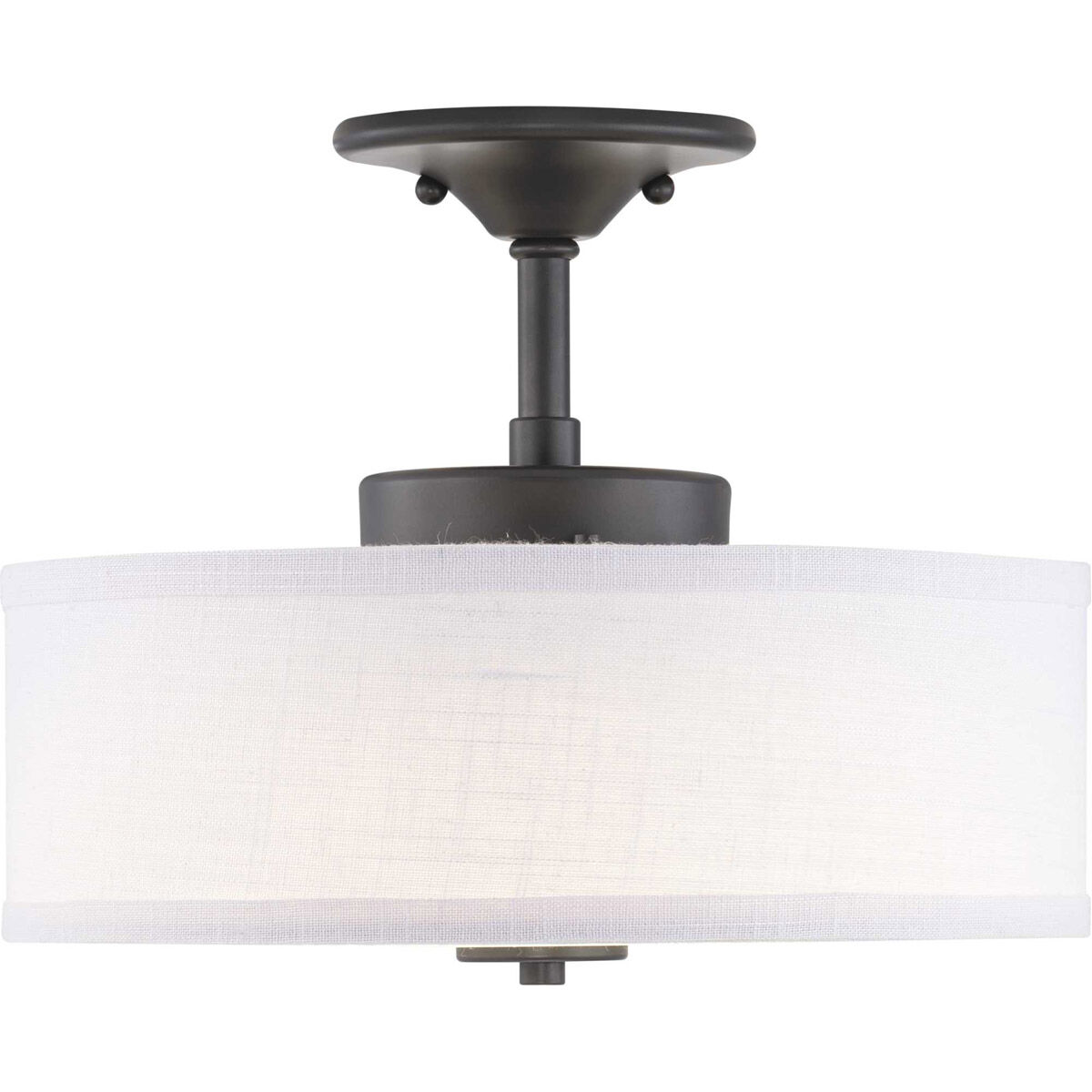 Inspire LED LED 13 inch Graphite Semi-Flush Mount Ceiling Light, Progress LED