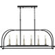 Seneca 6 Light 38.25 inch Matte Black Linear Chandelier Ceiling Light